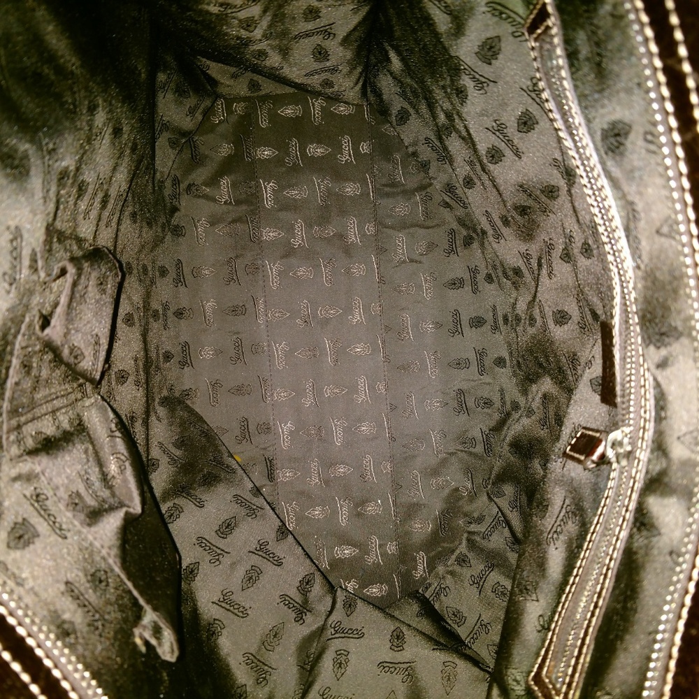 Extra Large Gucci Leather Tote Authentic Brown - Picture 5 of 8